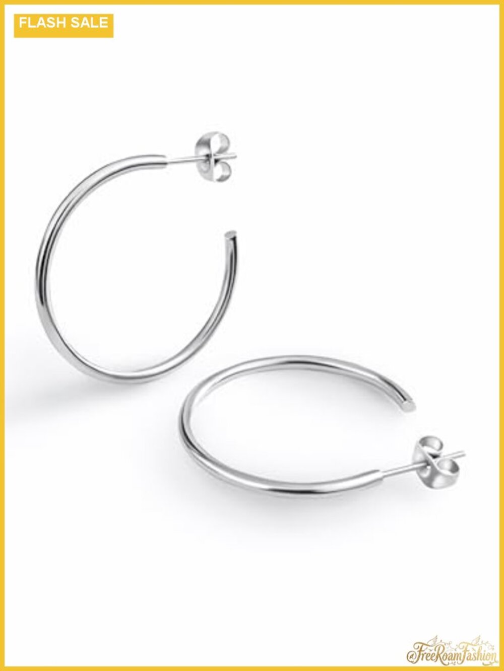 Small Thin Waterproof Hoop Earrings for Women Stainless Steel